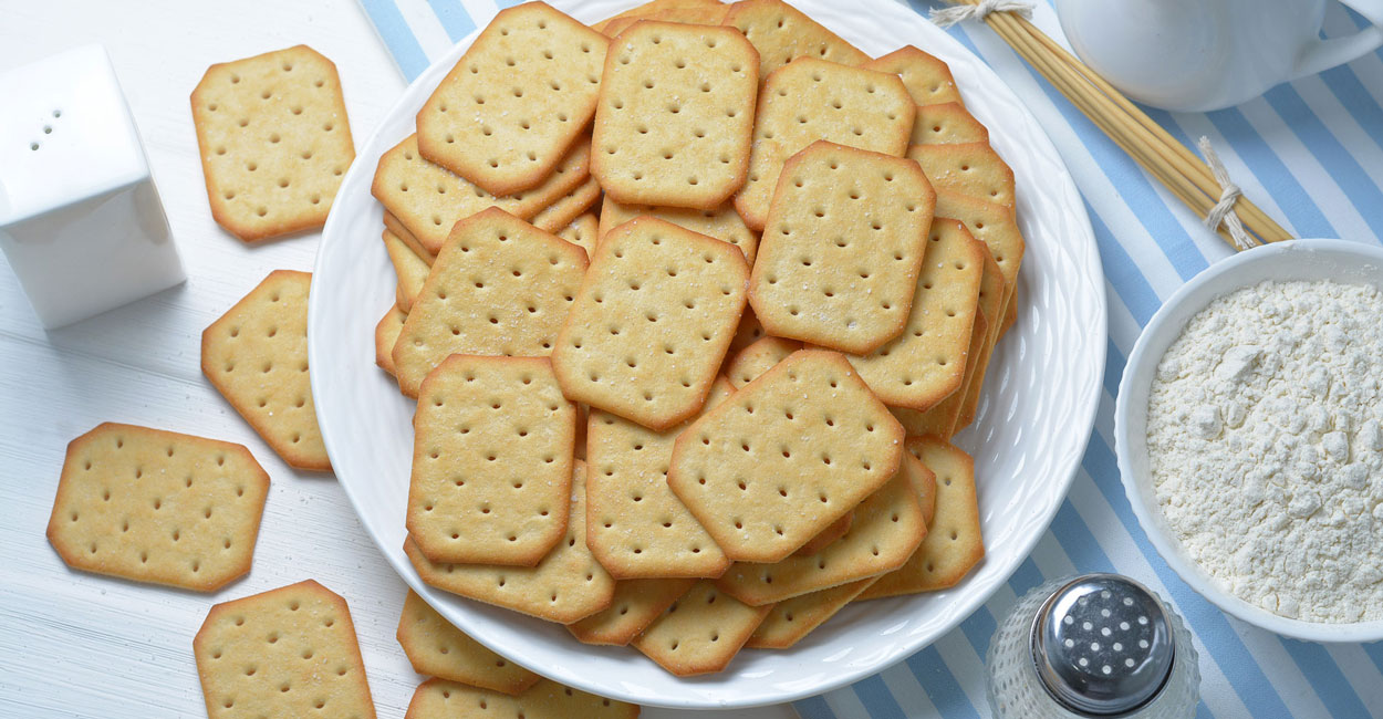 Cracker with salt